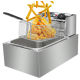 Friteuza electrica de grasime capacitate 6L si maner din otel inoxidabil