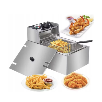 Friteuza electrica profesionala 6L putere 2500W carcasa din otel inoxidabi