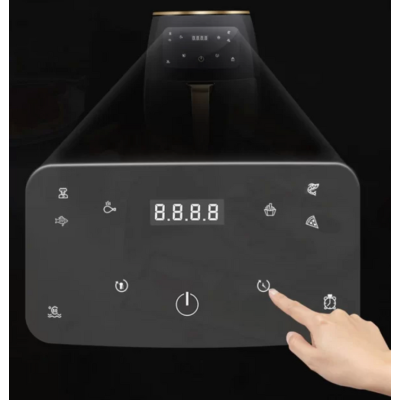 Friteuza Fara Ulei 6 Litri Air Fryer MAXTOP , Displat Digital, Functie de Coacere, NEGRU