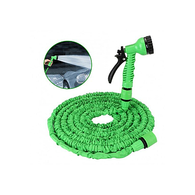 Furtun Extensibil VERDE 60m + Pistol cu 7 pozitii de udare si accesorii pentru udat Gradina incluse