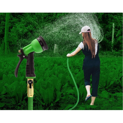 Furtun extensibil pentru gradina SUPER HOSE  50 FT = 15 m VERDE
