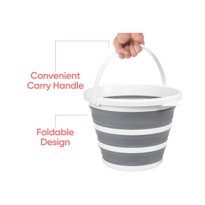 Galeata pliabila din cauciuc cu marginile din plastic capacitate 5 litri