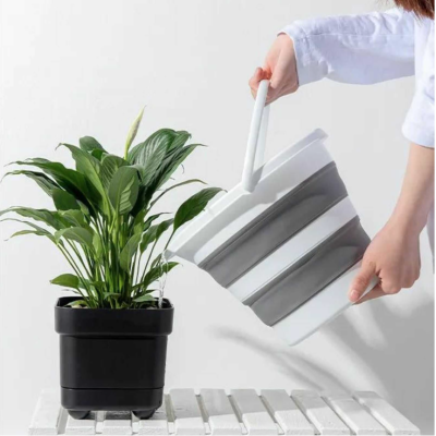 Galeata pliabila din silicon si plastic 10 L