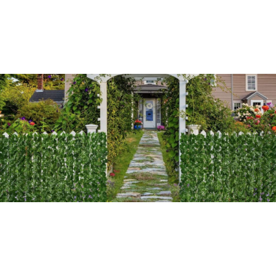 Gard 1m x 3m lungime cu frunze artificiale verde decoractiv 