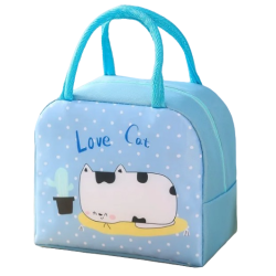 Geanta de pranz termica din panza Love Cat