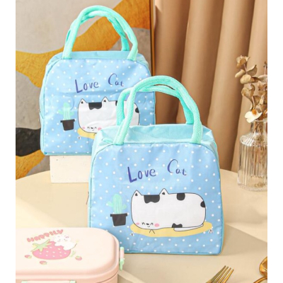 Geanta de pranz termica din panza Love Cat