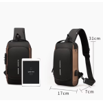 Geanta de umar barbati Crossbody cu buzunar antifurt impermeabila