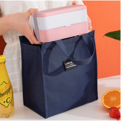 Geanta termoizolanta pentru pranz pliabila 34 x 26 x 16 cm ALBASTRA