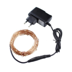 Ghirlanda COLORATA 5m 50LED la priza Luminoasa Decorativa din Cupru