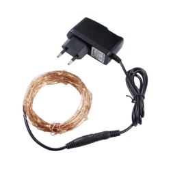 Ghirlanda COLORATA 5m 50LED la priza Luminoasa Decorativa din Cupru