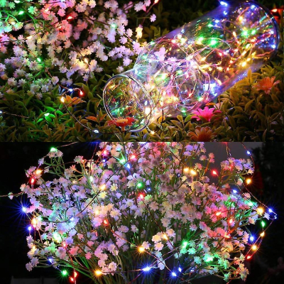 Ghirlanda COLORATA 5m 50LED la priza Luminoasa Decorativa din Cupru