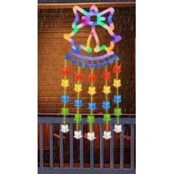 Ghirlanda luminoasa colorata tip CLOPOTEL lungime 160 cm cu 60LED alimentare la priza multicolor