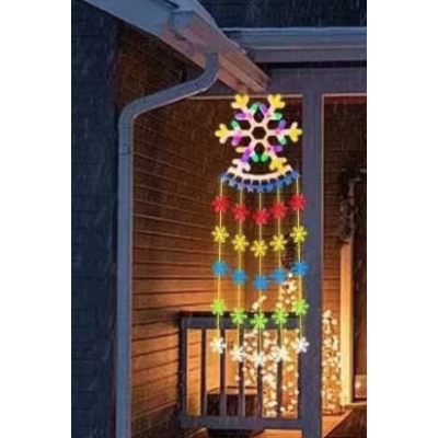 Ghirlanda luminoasa colorata tip FULG lungime 160 cm cu 60LED alimentare la priza multicolor