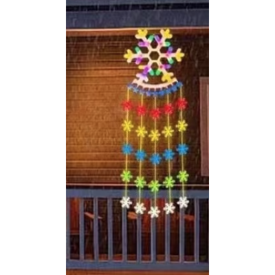 Ghirlanda luminoasa colorata tip FULG lungime 160 cm cu 60LED alimentare la priza multicolor