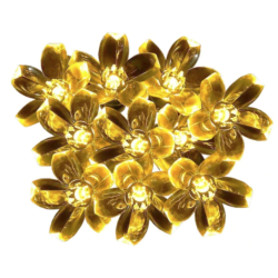 Ghirlanda solara cu 50 flori de cires LED interior-exterior LY