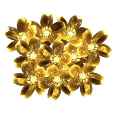 Ghirlanda solara cu 50 flori de cires LED interior-exterior LY