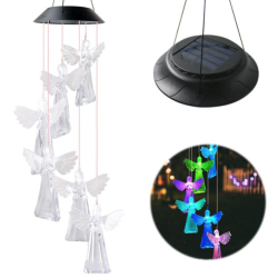 Ghirlanda solara ornamentala cu 6 INGERASI  pe cablu