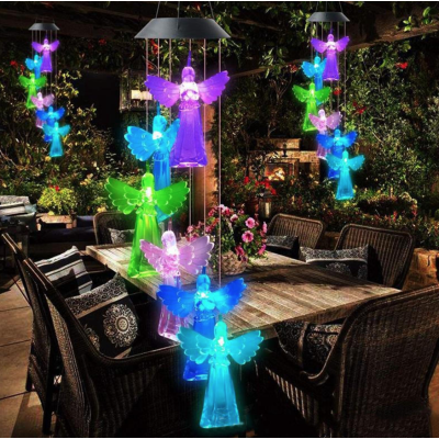 Ghirlanda solara ornamentala cu 6 INGERASI  pe cablu