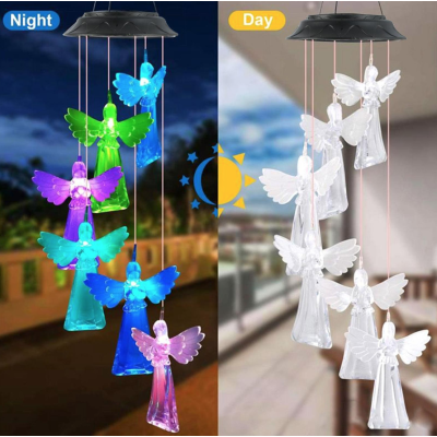 Ghirlanda solara ornamentala cu 6 INGERASI  pe cablu