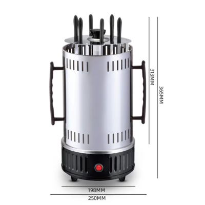 Gratar electric vertical 1500W cu 8 gauri 16 8 cupe ulei DSP frigarui detasabile carcasa de protectie