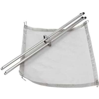 Gratar pliabil pentru camping cu plasa din otel inoxidabil