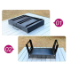 Gratar portabil tip valiza pentru gradina camping plaja din metal negru 27cmx35cmx23cm