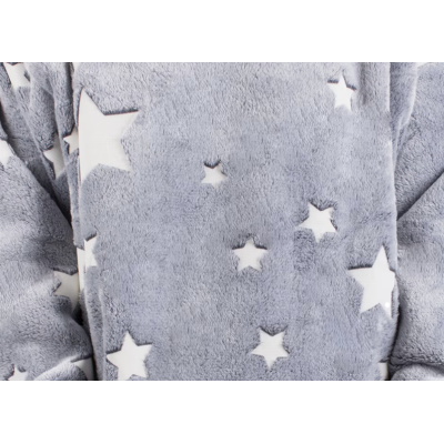 Hanorac patura cu gluga si maneci insertii fosforescente calduros si pufos buzunar spatios baietei