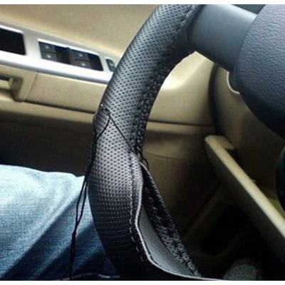 Husa volan Neagra cu ac si ata imitatie piele