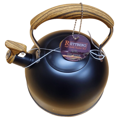 Ibric Ceai RE-9236 Negru 2.5L cu Maner Lemn