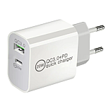 Incarcator de retea rapid PD20W2 porturi USB  compatibil IOS Android