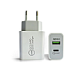 Incarcator de retea rapid PD20W2 porturi USB  compatibil IOS Android