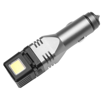 Incarcator auto 3 in 1, USB, magnet, lanterna COB