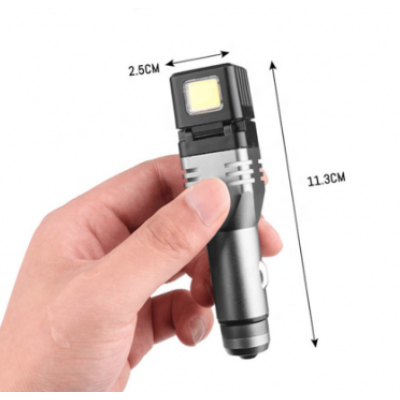 Incarcator auto 3 in 1, USB, magnet, lanterna COB