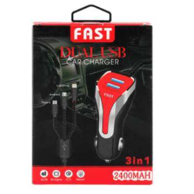 Incarcator auto rapid BULUD 3 in 1 2400mAh