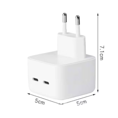 Incarcator compact cu doua porturi USB-C 35W USB C