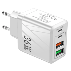 Incarcator pentru telefon USB 36W 2PD QC3.0 