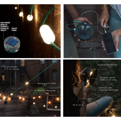 Incarcator solar extensibil LED cu USB