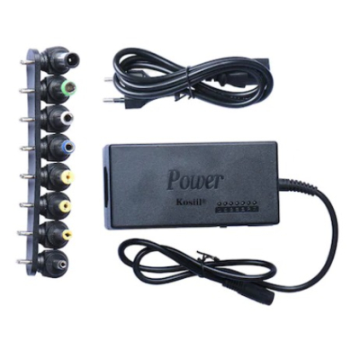 Incarcator universal pentru laptop Cu 7 conectori 12V / 15V / 16V / 18V / 19V / 20V / 24V Negru