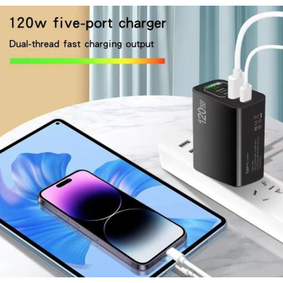 Incarcator USB de priza 120W cu 5 porturi Super Fast Charge A506 3