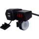 Incarcator USB pentru motocicleta 4in1 CD3311 afisaj LED