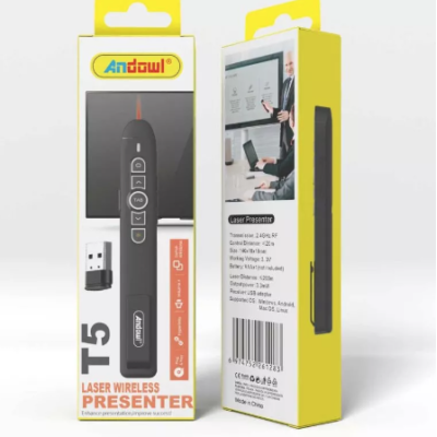 Indicator Laser T5 Wireless pentru prezentari inteligent receptor USB distanta control 20m