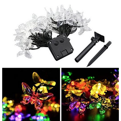 Instalatie 1500-11 Solara 50 LED - FLUTURI Crystal, MULTICOLOR 5m RGB