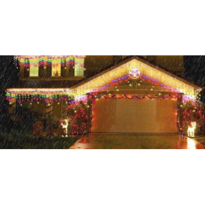 Instalatie 12 metri MULTICOLOR 300 LED tip turturi franjuri