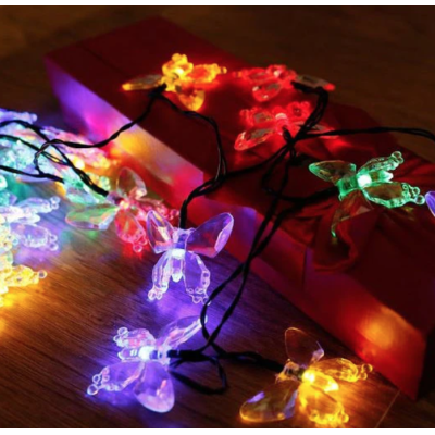 Instalatie 1500-11 Solara 50 LED - FLUTURI Crystal, MULTICOLOR 5m RGB