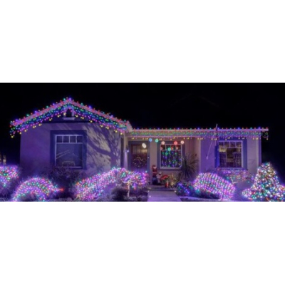 Instalatie 20 metri MULTICOLOR 500 LED tip turturi franjuri