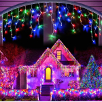 Instalatie 30 metri MULTICOLOR 1200 LED tip turturi franjuri