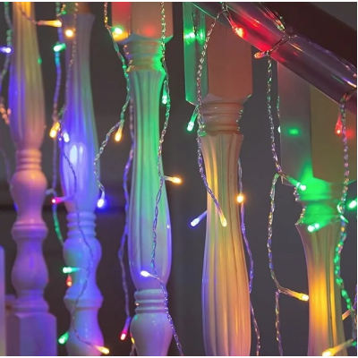 Instalatie 30 metri MULTICOLOR 1200 LED tip turturi franjuri