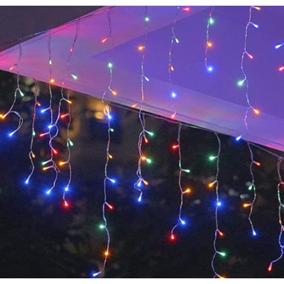 Instalatie 30 metri MULTICOLOR 1200 LED tip turturi franjuri