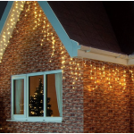 Instalatie de Craciun 1500 17 tip FRANJURI de 12 metri 320 LED ALB CALD