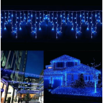 Instalatie de Craciun 1500 17 tip FRANJURI de 12 metri 320 LED ALBASTRA